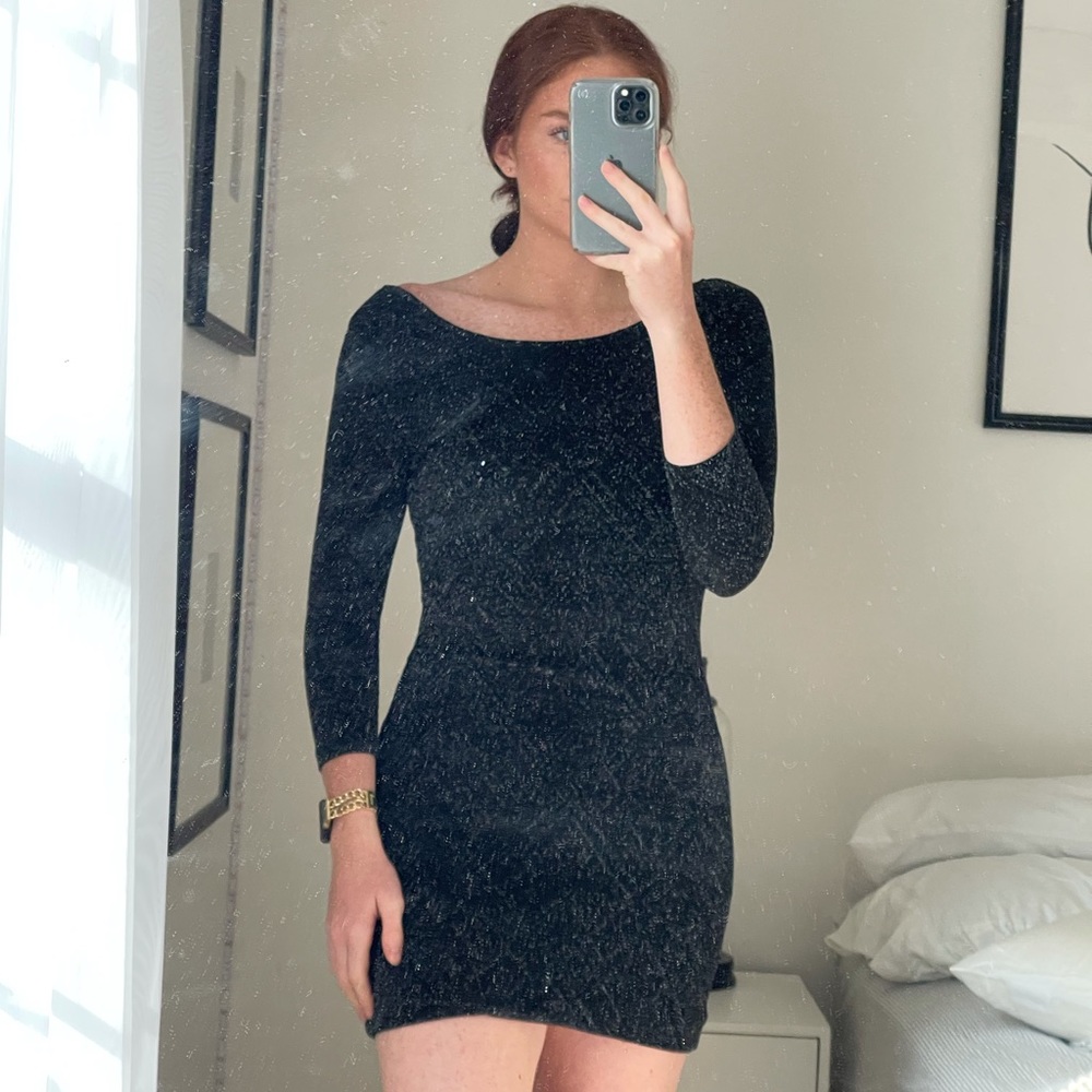 Black sparkly bodycon dress - perfect for NYE